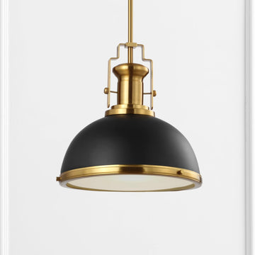 Homer Modern Industrial Iron LED Dome Pendant